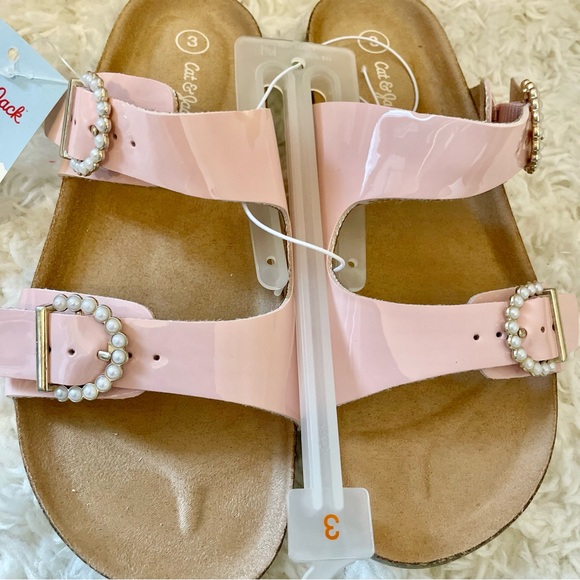 Kids' Drew Footbed Sandals -‎ Cat & Jack Pink 3 - Picture 2 of 4